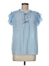 Rose + Olive 100% Polyester Blue Sleeveless T-Shirt Size M - photo 1