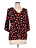 MICHAEL Michael Kors Black 3/4 Sleeve Blouse Size L - photo 1