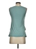 Ecru 100% Leather Teal Sleeveless Blouse Size XS - photo 2