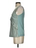 Ecru 100% Leather Teal Sleeveless Blouse Size XS - photo 5