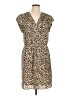 DR2 100% Polyester Animal Print Brown Casual Dress Size L - photo 1