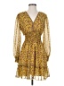 Max Studio 100% Polyester Floral Yellow Casual Dress Size S - photo 1