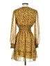 Max Studio 100% Polyester Floral Yellow Casual Dress Size S - photo 2