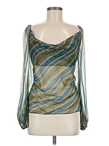 Catherine Malandrino Long Sleeve Silk Top (view 1)