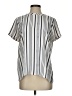 Ann Taylor LOFT 100% Polyester Stripes Ivory Short Sleeve Blouse Size S - photo 1