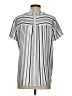 Ann Taylor LOFT 100% Polyester Stripes Ivory Short Sleeve Blouse Size S - photo 2