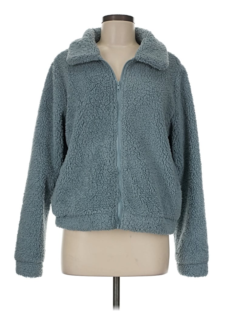 Pre-owned Z Supply Faux Fur Jacket In Teal