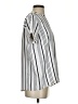 Ann Taylor LOFT 100% Polyester Stripes Ivory Short Sleeve Blouse Size S - photo 4
