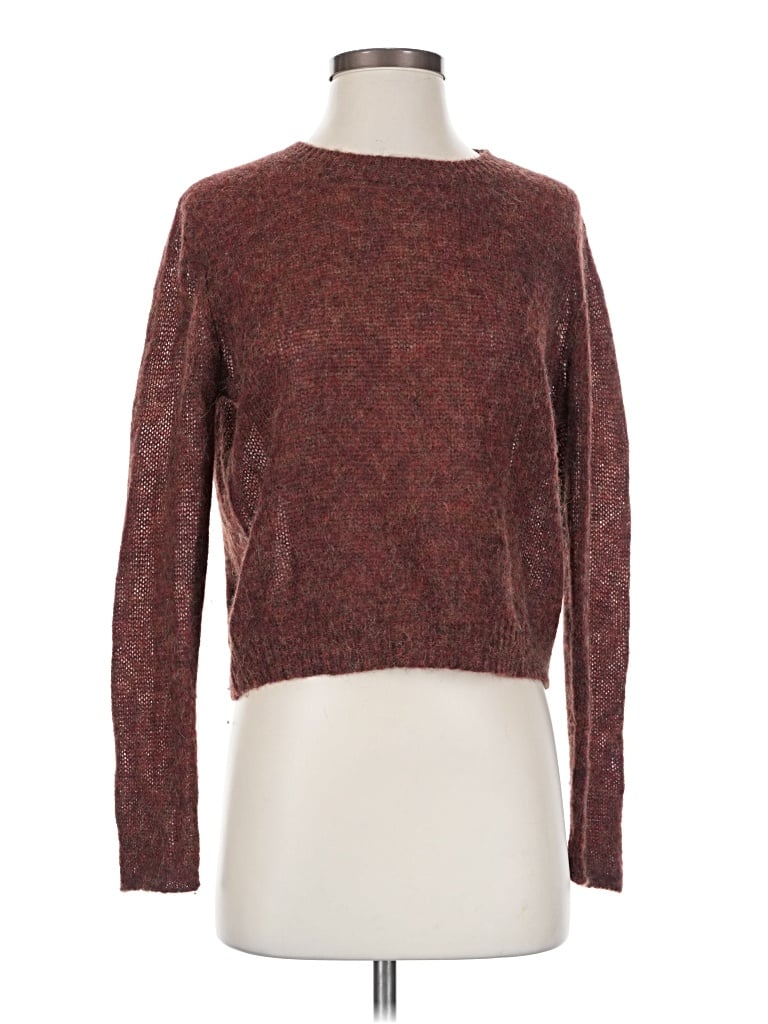 Pre-owned One Grey Day Pullover Sweater In Burgundy