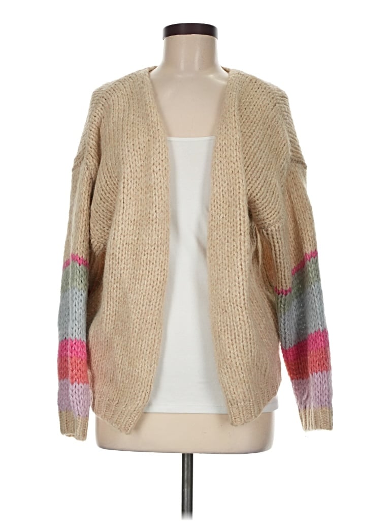 Pre-owned Saltwater Luxe Cardigan Sweater In Tan