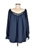 Koandaily Blue Long Sleeve Blouse Size M - photo 1