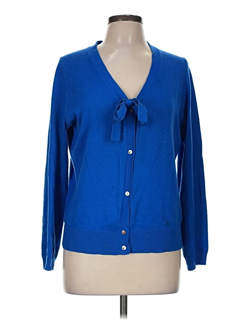 Pre-owned Lands' End Cardigan Sweater In Blue