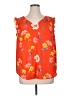 Ann Taylor LOFT 100% Polyester Orange Sleeveless Blouse Size 14 - photo 1
