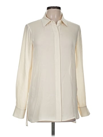 Vince. Long Sleeve Silk Top (view 1)