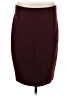 Ann Taylor 100% Polyester Solid Burgundy Formal Skirt Size 8 - photo 1