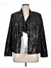 Elementz 100% Polyester Metallic Silver Blazer Size 1X - photo 1