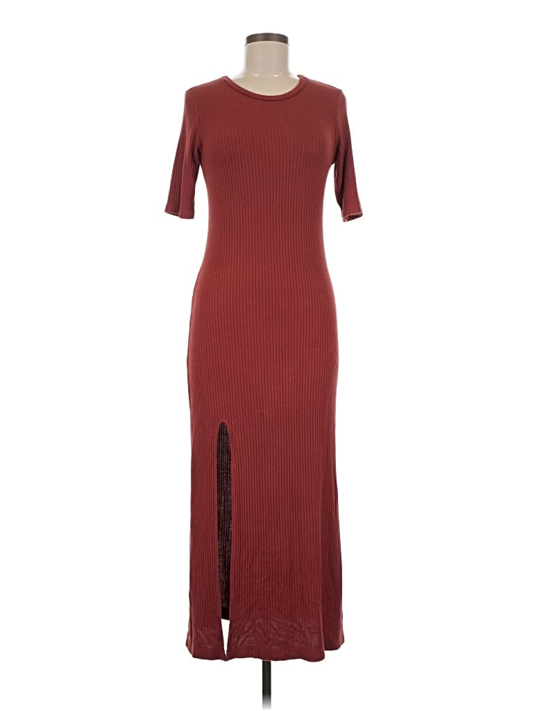 Pre-owned Reformation Jeans Casual Dress In Burgundy
