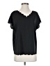 Shein 100% Polyester Black Short Sleeve Blouse Size 4 - photo 1