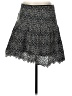 Express 100% Cotton Chevron-herringbone Black Casual Skirt Size S - photo 1