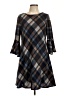 JH Plaid Brown Casual Dress Size L - photo 1