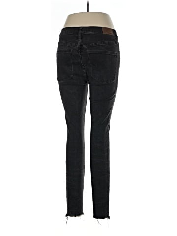Madewell 9" Mid-Rise Skinny Jeans in Berkeley Black: Button-Through Edition (view 2)