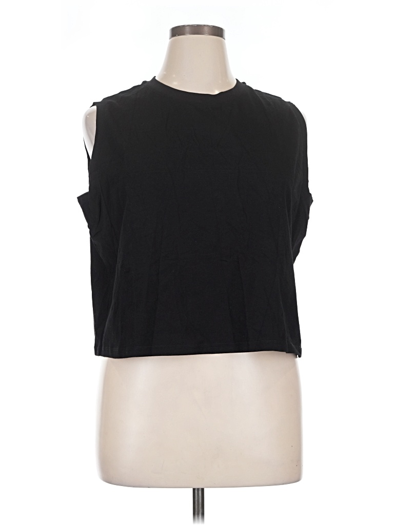 Pre-owned Assorted Brands Sleeveless T-shirt In Black