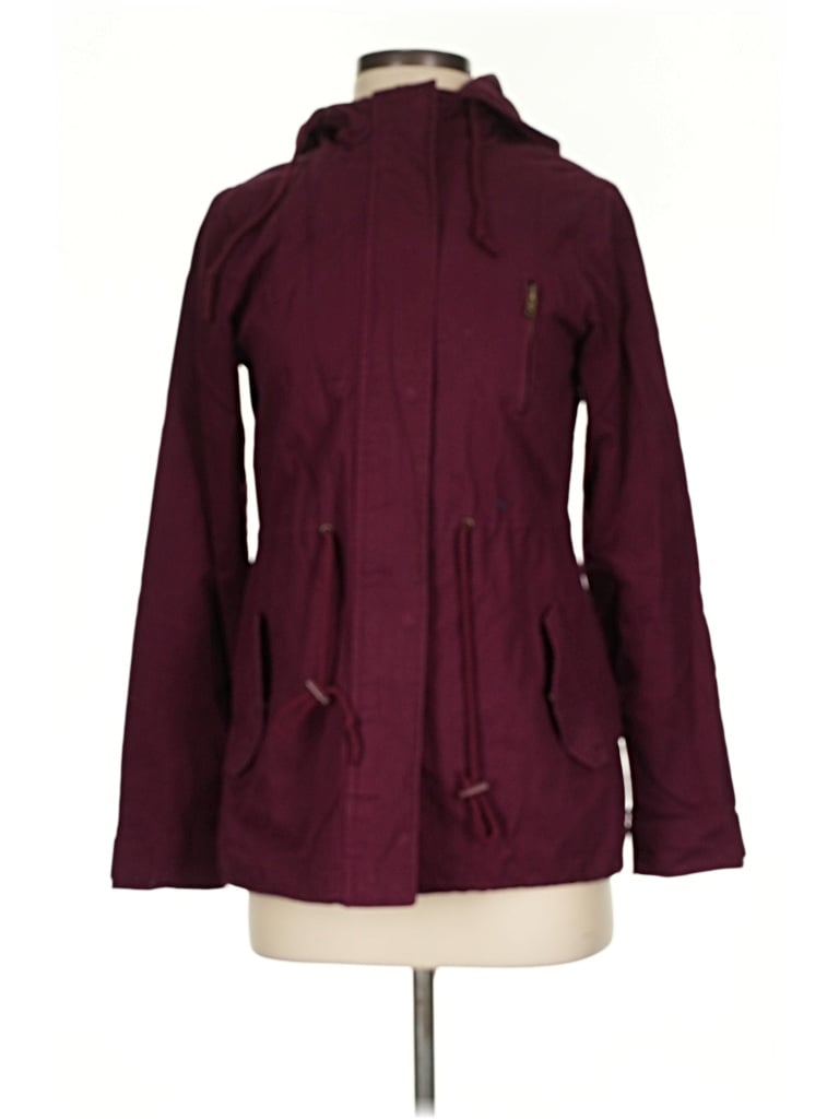 Pre-owned Forever 21 Jacket In Burgundy