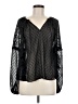 Express 100% Polyester Black Long Sleeve Blouse Size M - photo 1