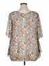 Highness 100% Rayon Ivory 3/4 Sleeve Blouse Size XL - photo 2