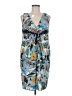 FUZZI 100% Polyester Print Blue Casual Dress Size EU (IT) 42 / US 6 - photo 1