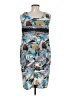 FUZZI 100% Polyester Print Blue Casual Dress Size EU (IT) 42 / US 6 - photo 2