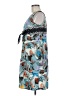 FUZZI 100% Polyester Print Blue Casual Dress Size EU (IT) 42 / US 6 - photo 5