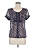 American Eagle Outfitters 100% Polyester Blue Short Sleeve Blouse Size M - photo 1