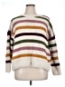 SO 100% Polyester Stripes White Pullover Sweater Size 1X - photo 1