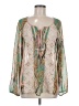Meadow Rue 100% Polyester Tan Long Sleeve Blouse Size M - photo 1