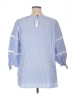 Talbots 100% Cotton Blue 3/4 Sleeve Blouse Size 1X - photo 2