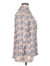 BeachLunchLounge Floral Blue Long Sleeve Blouse Size XL - photo 4