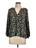 Old Navy 100% Rayon Black 3/4 Sleeve Blouse Size Lg Petite - photo 1
