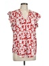 Fun2Fun 100% Polyester Red Short Sleeve Blouse Size L - photo 1