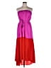 Glam 100% Polyester Color Block Red Purple Cocktail Dress Size L - photo 1