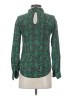 Trina Turk 100% Polyester Chevron-herringbone Green Long Sleeve Blouse Size XS - photo 2