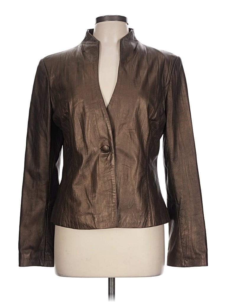 Pre-owned Assorted Brands Blazer Jacket In Brown