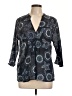 Eddie Bauer 100% Cotton Blue 3/4 Sleeve Blouse Size L - photo 1