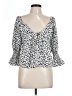 Time After Time 100% Polyester Silver 3/4 Sleeve Blouse Size L - photo 1