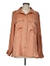 DKNY 100% Polyester Orange Long Sleeve Blouse Size L - photo 1