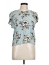 Maurices 100% Rayon Teal Short Sleeve Blouse Size L - photo 1