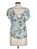 Maurices 100% Rayon Teal Short Sleeve Blouse Size L - photo 2