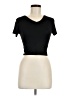 Active Basic 100% Spandex Black Short Sleeve Top Size M - photo 1