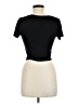 Active Basic 100% Spandex Black Short Sleeve Top Size M - photo 2