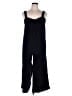 Lou & Grey Solid Black Jumpsuit Size L - photo 1